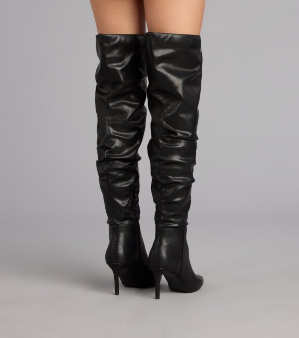 Season's Sleek Thigh-High Stiletto Boots - Image 4