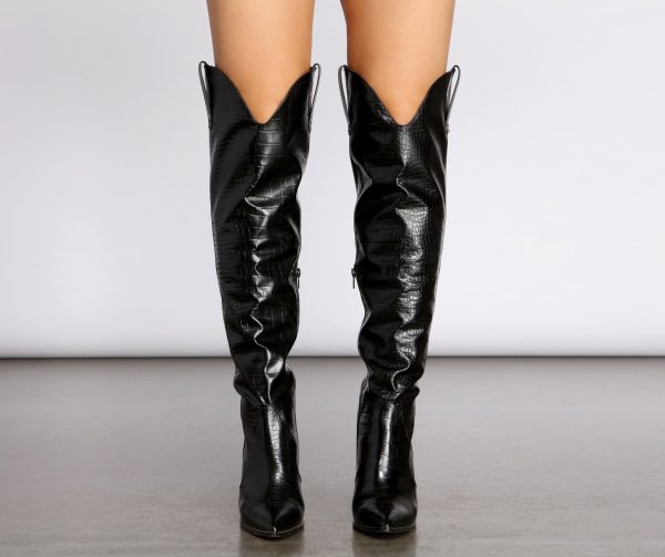 Lone Ranger Knee-High Western Boots - Image 2