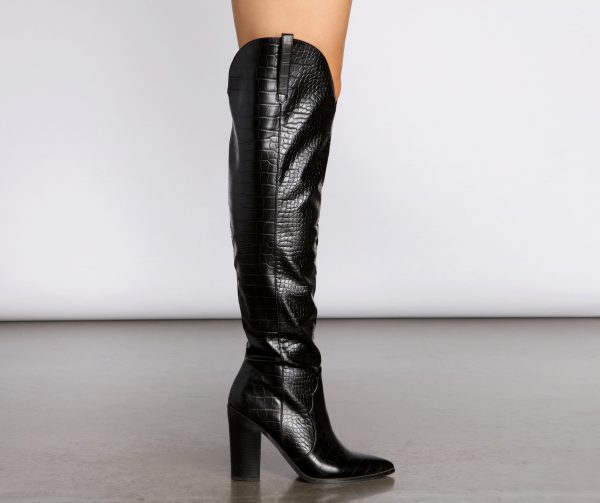 Lone Ranger Knee-High Western Boots - Image 5