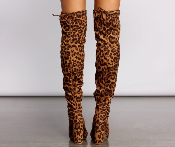 Fierce Fashionista Over The Knee Block Heel Boots - Image 4