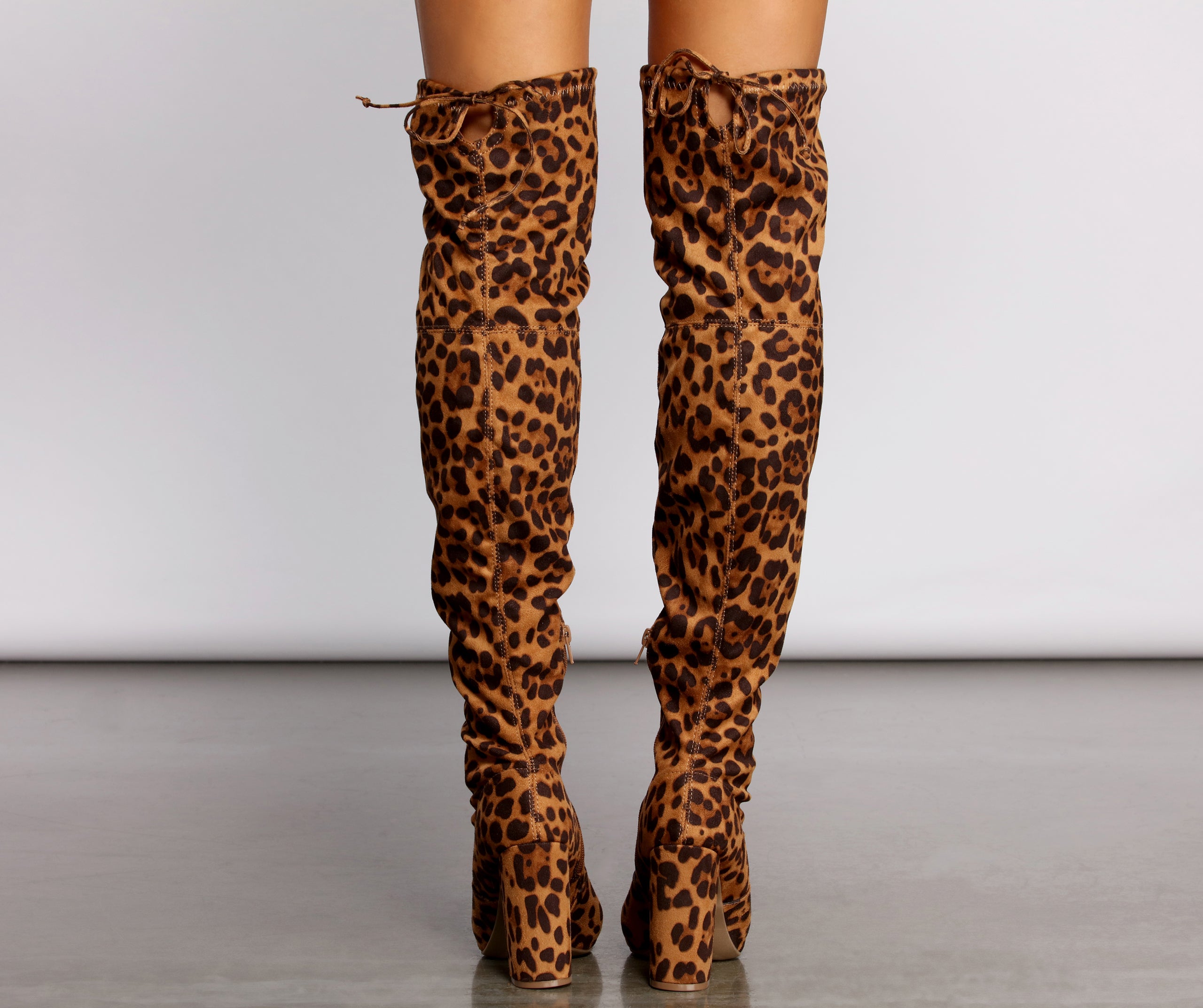 Fierce Fashionista Over The Knee Block Heel Boots - Image 4