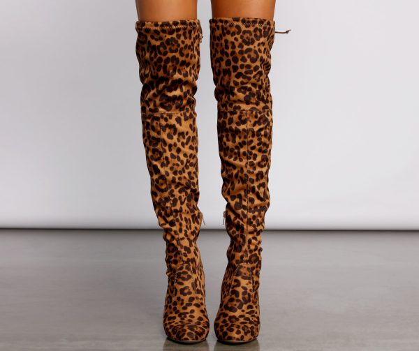 Fierce Fashionista Over The Knee Block Heel Boots - Image 5