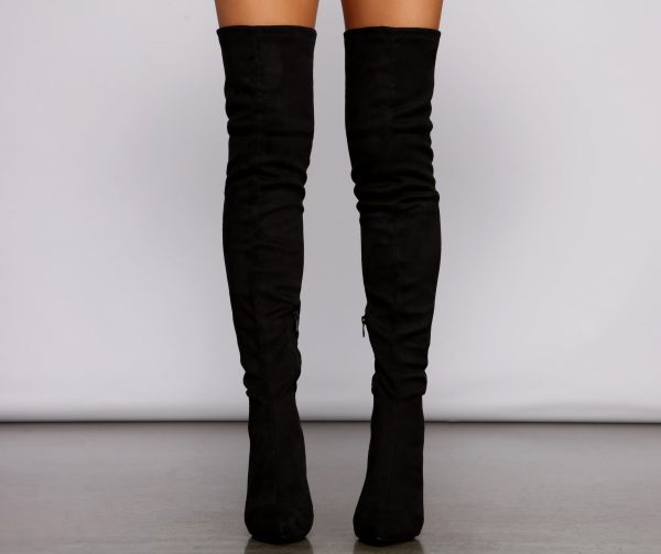 Lace Back Stiletto Boots - Image 5