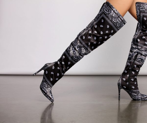 Trendy Thigh-High Pointed Toe Stiletto Boots - Image 5