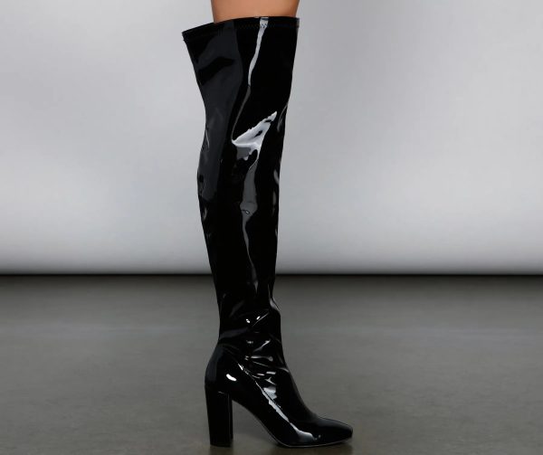 So Seductive Patent Leather Thigh-High Boots - Image 7