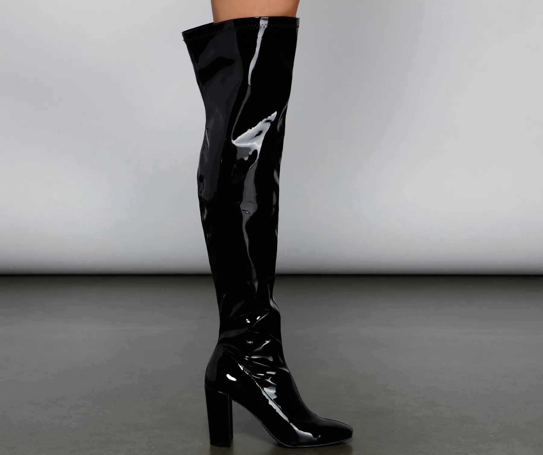 So Seductive Patent Leather Thigh-High Boots - Image 7