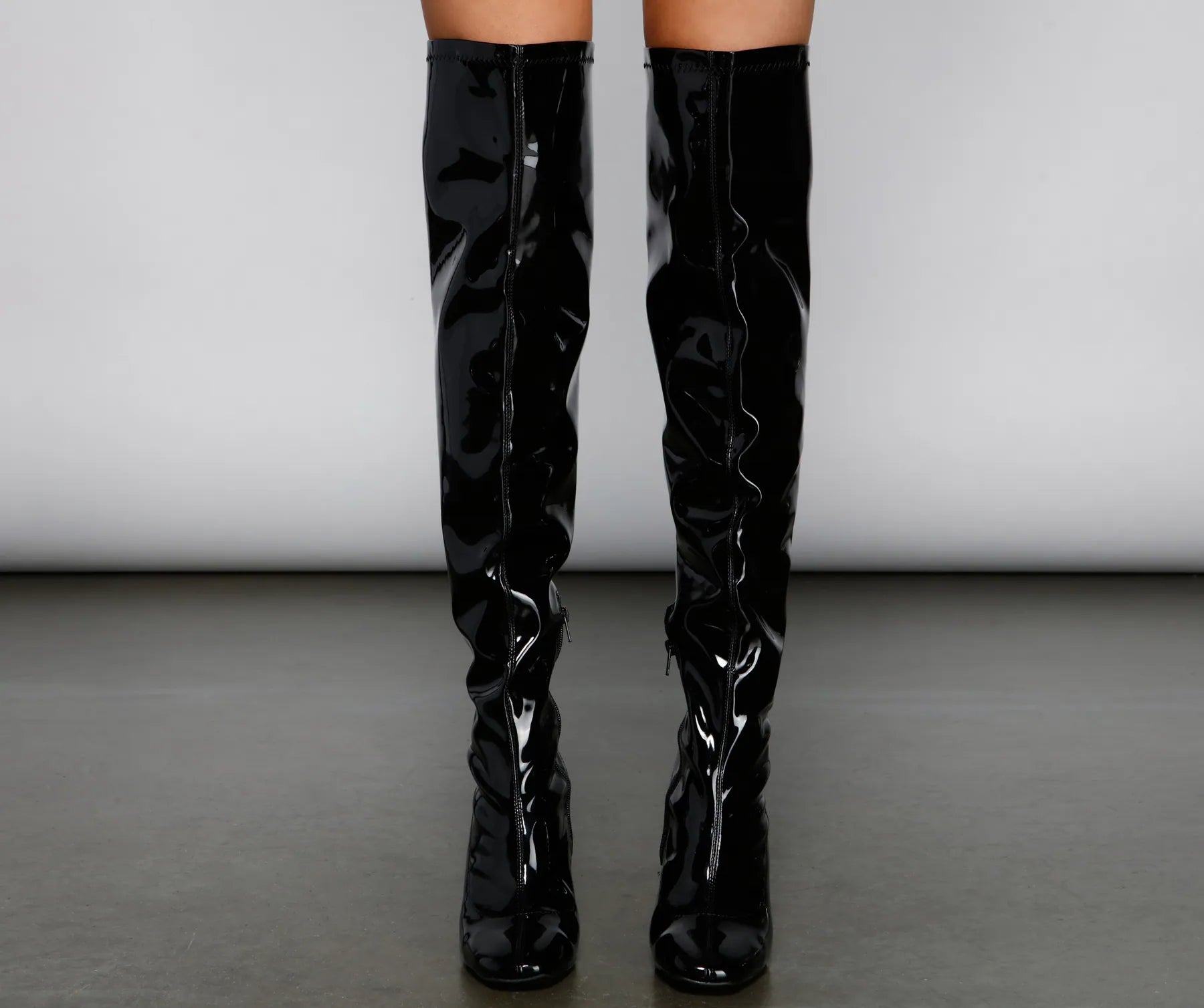 So Seductive Patent Leather Thigh-High Boots - Image 8