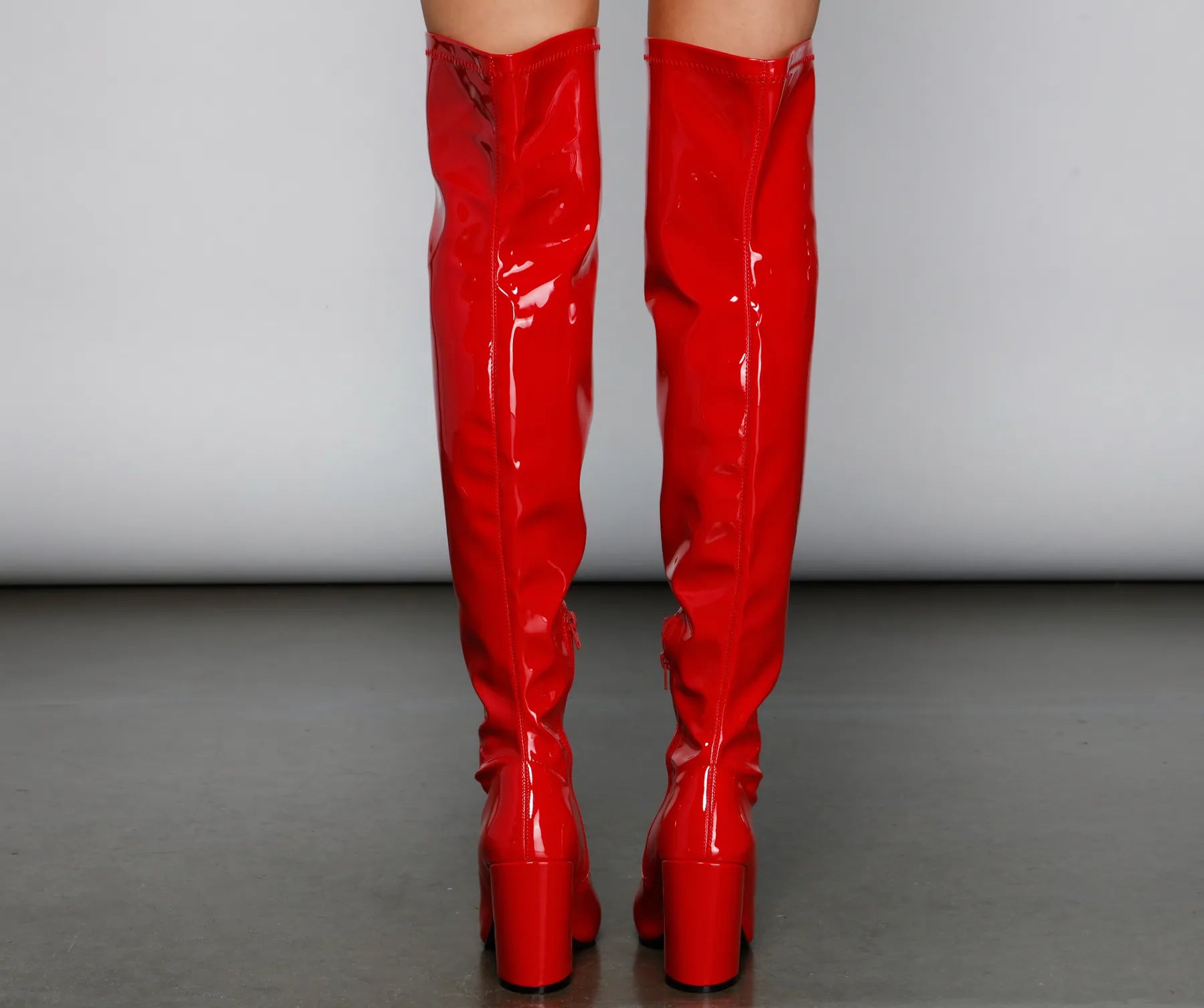 So Seductive Patent Leather Thigh-High Boots - Image 5
