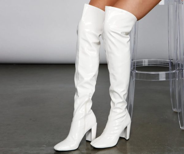 So Seductive Patent Leather Thigh-High Boots - Image 11