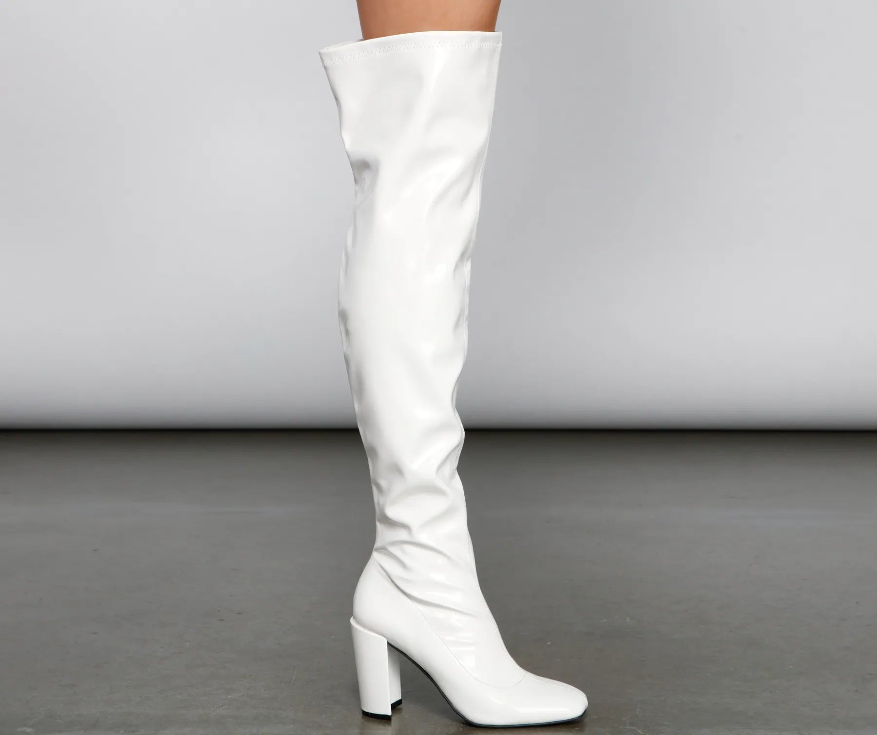So Seductive Patent Leather Thigh-High Boots - Image 12