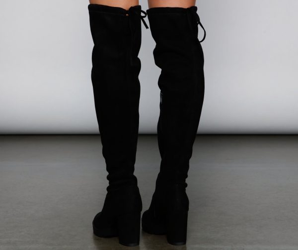 Bold Babe Lug Sole Faux Suede Boots - Image 5