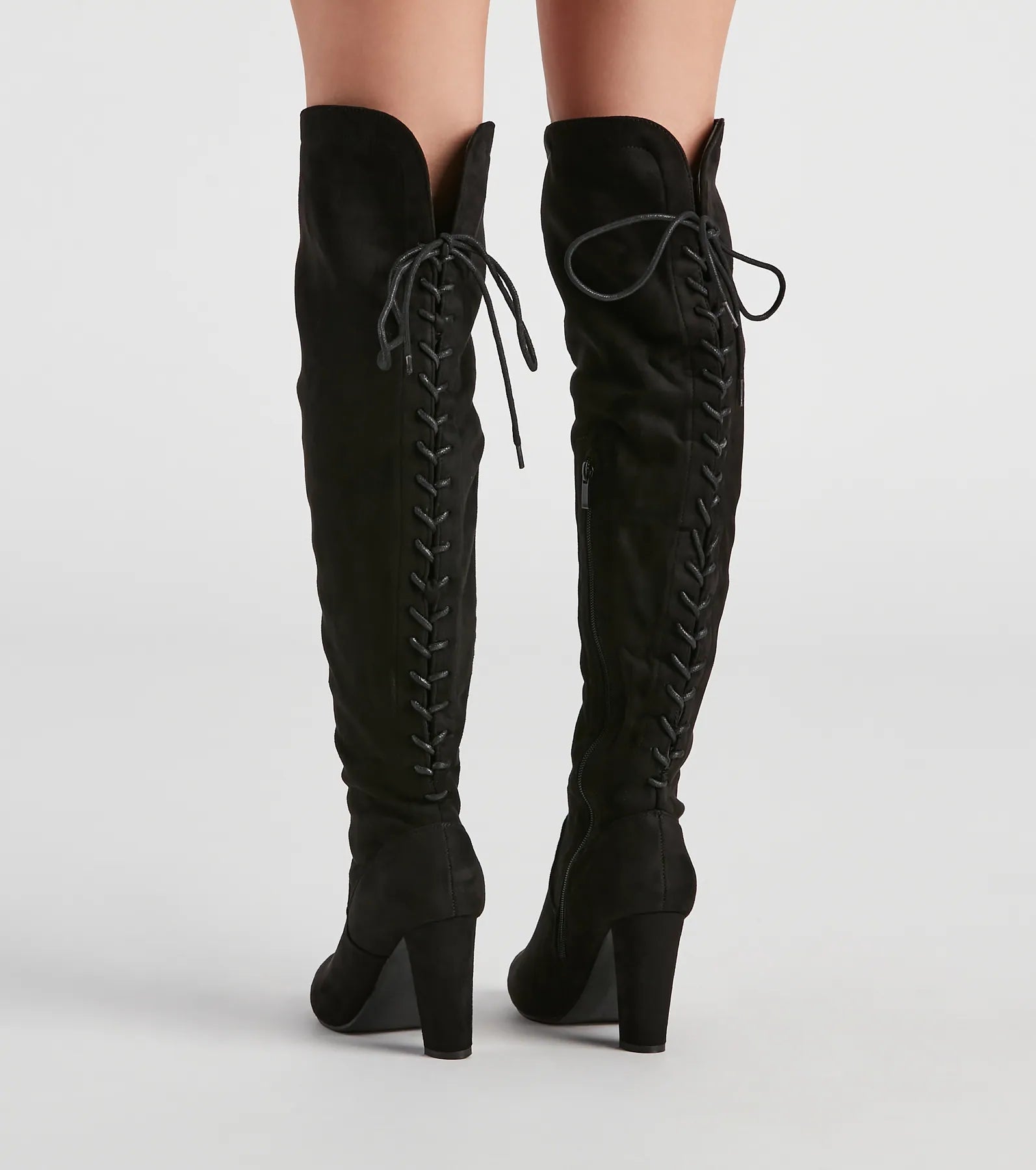 So Chic Over-The-Knee Lace Up Boots - Image 2