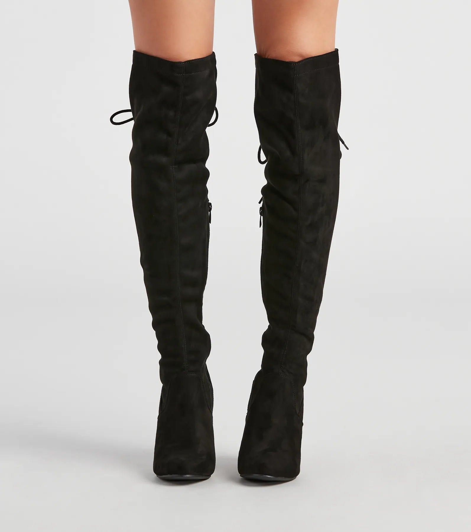 So Chic Over-The-Knee Lace Up Boots - Image 3