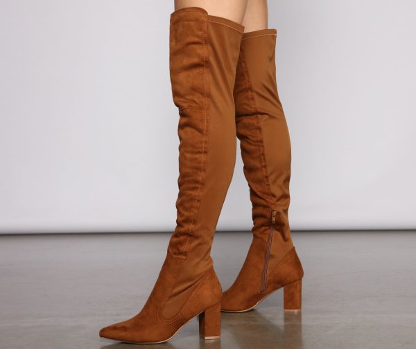 So Chic Over-The-Knee Lace Up Boots - Image 2