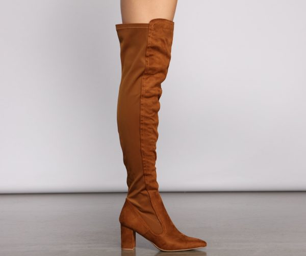 So Chic Over-The-Knee Lace Up Boots - Image 3
