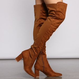So Chic Over-The-Knee Lace Up Boots