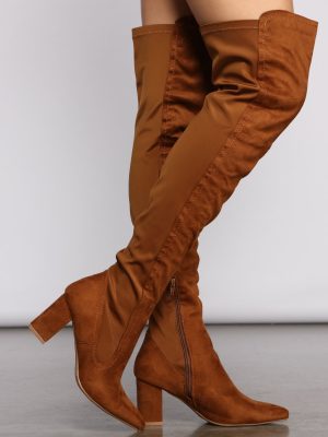 So Chic Over-The-Knee Lace Up Boots