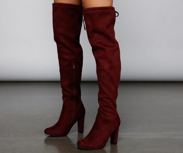 Essential Over The Knee Faux Suede Boots - Image 6