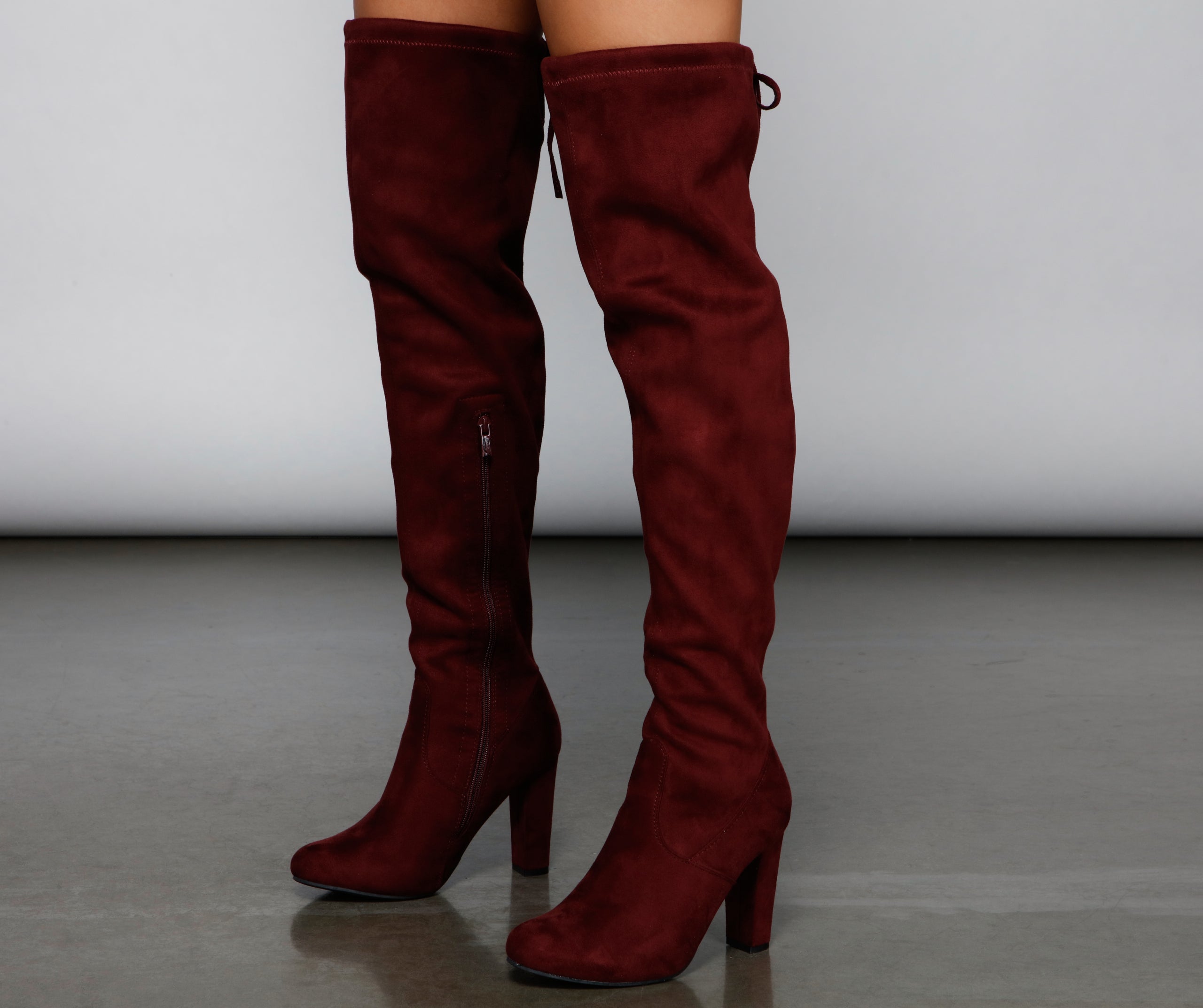 Essential Over The Knee Faux Suede Boots - Image 6