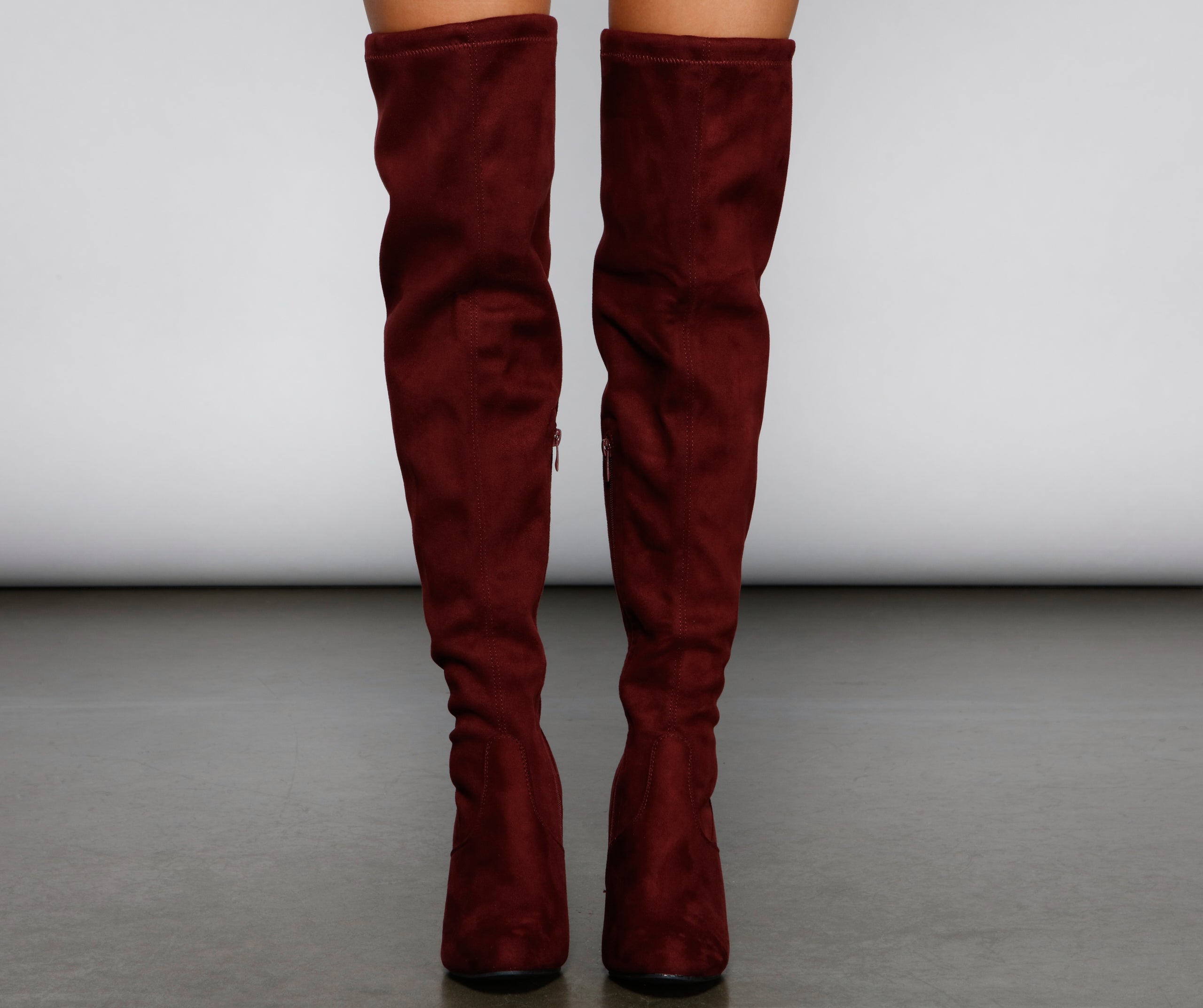 Essential Over The Knee Faux Suede Boots - Image 7