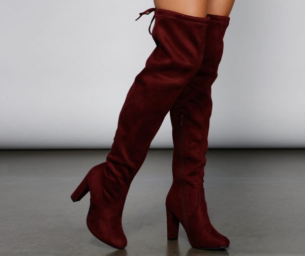 Essential Over The Knee Faux Suede Boots - Image 8