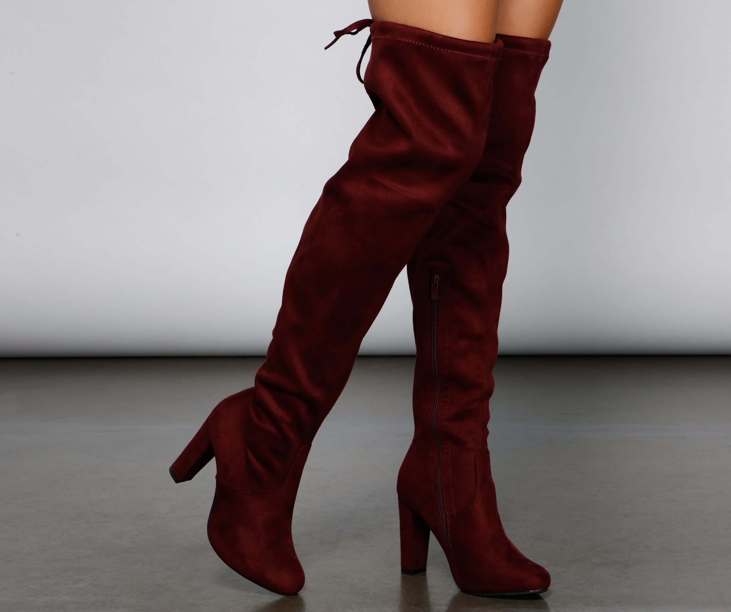 Essential Over The Knee Faux Suede Boots - Image 8