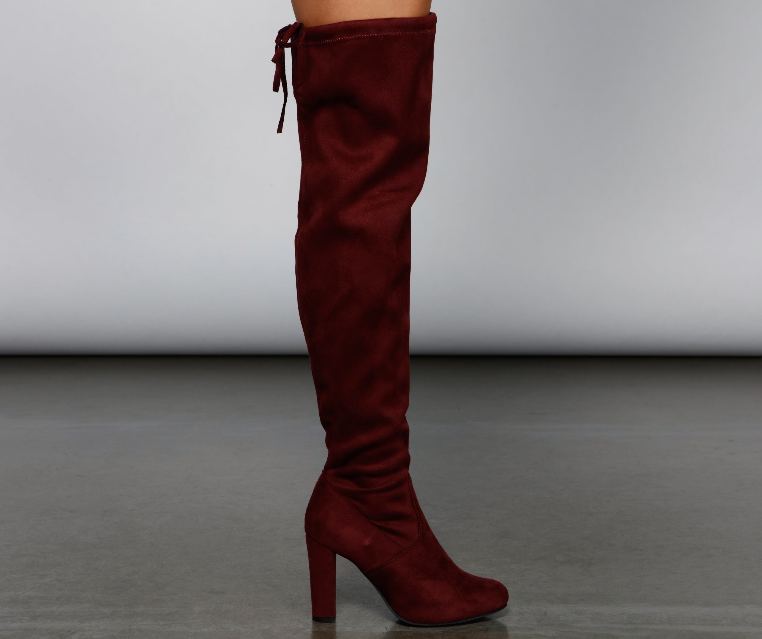 Essential Over The Knee Faux Suede Boots - Image 9