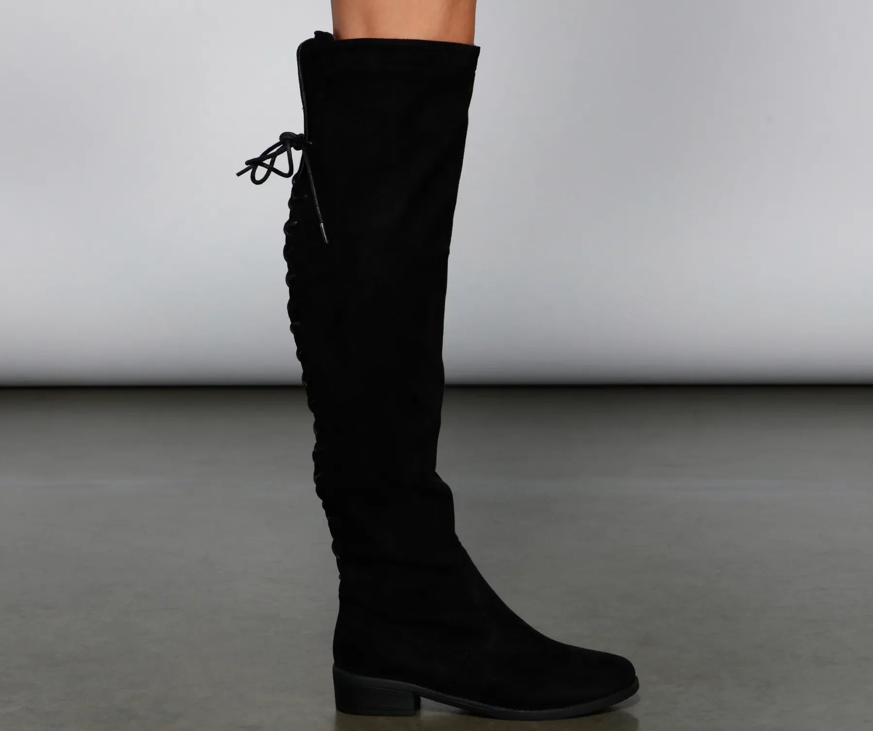 Walk It Out Faux Suede Lace Up Boots - Image 2