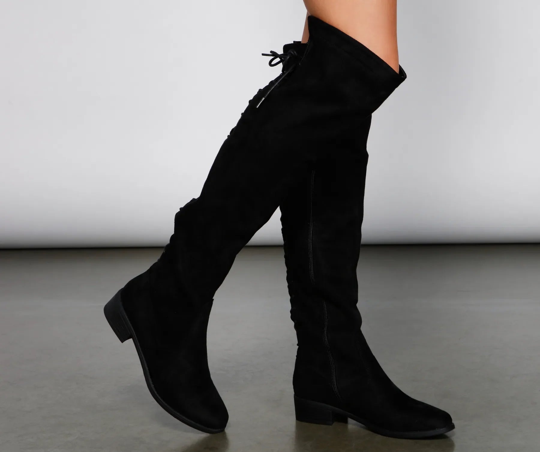 Walk It Out Faux Suede Lace Up Boots - Image 4