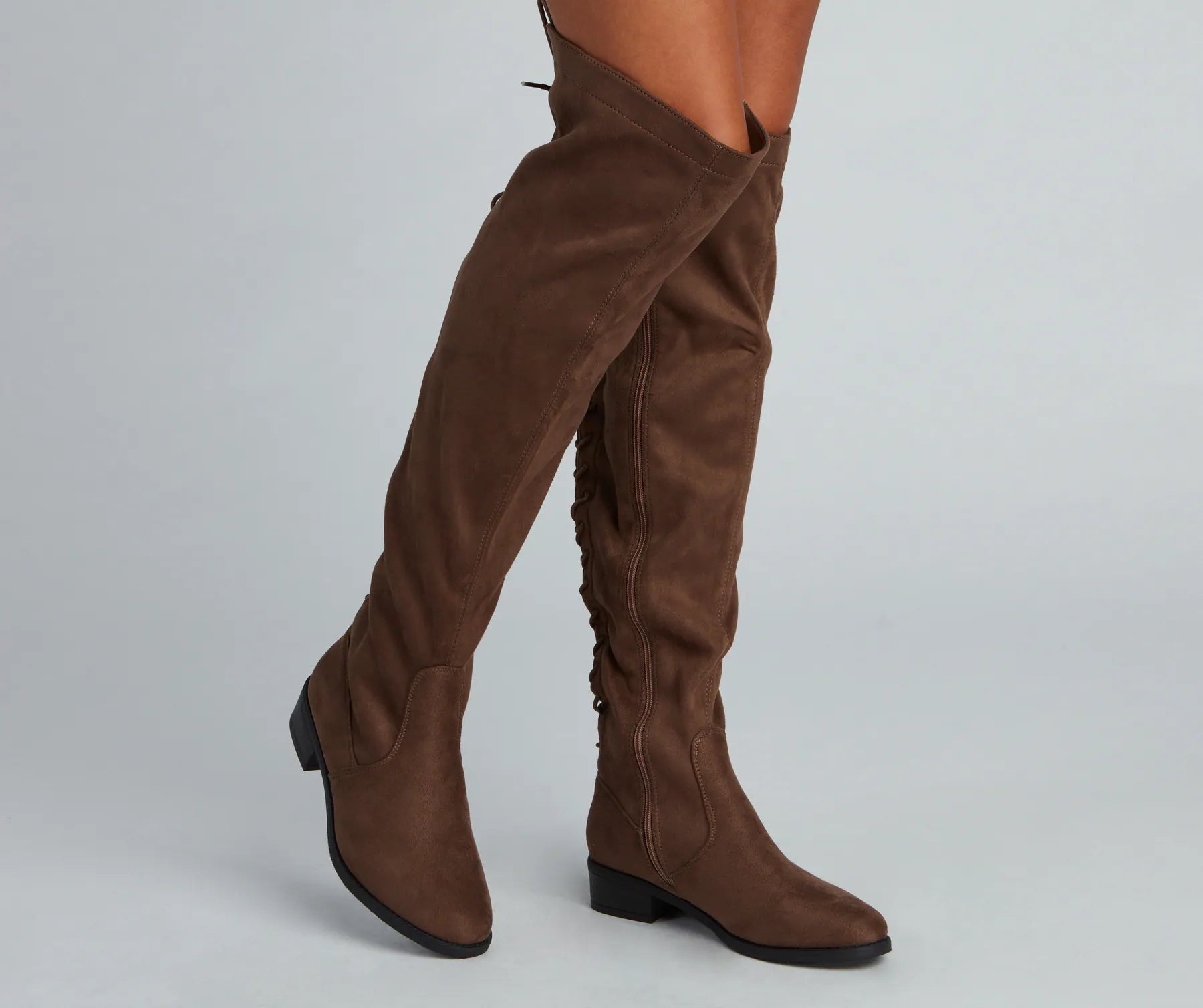 Walk It Out Faux Suede Lace Up Boots - Image 7