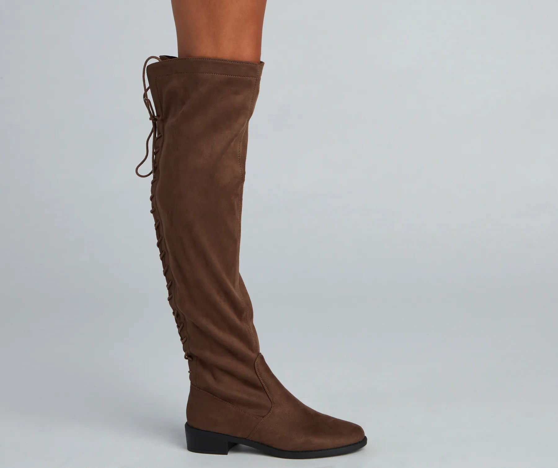 Walk It Out Faux Suede Lace Up Boots - Image 8
