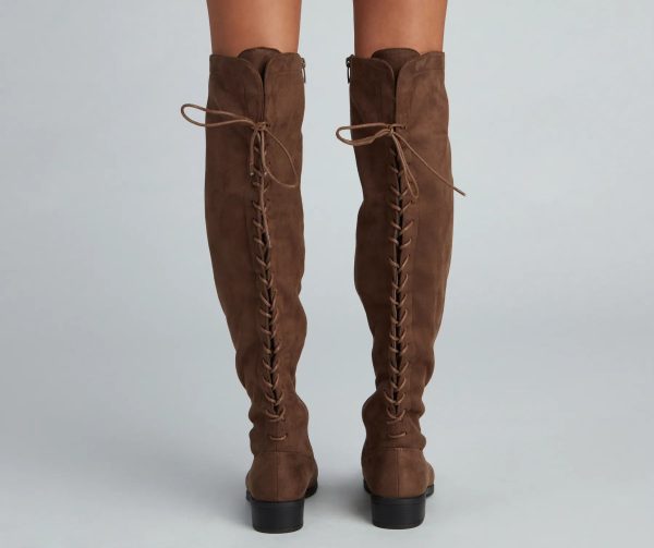 Walk It Out Faux Suede Lace Up Boots - Image 9
