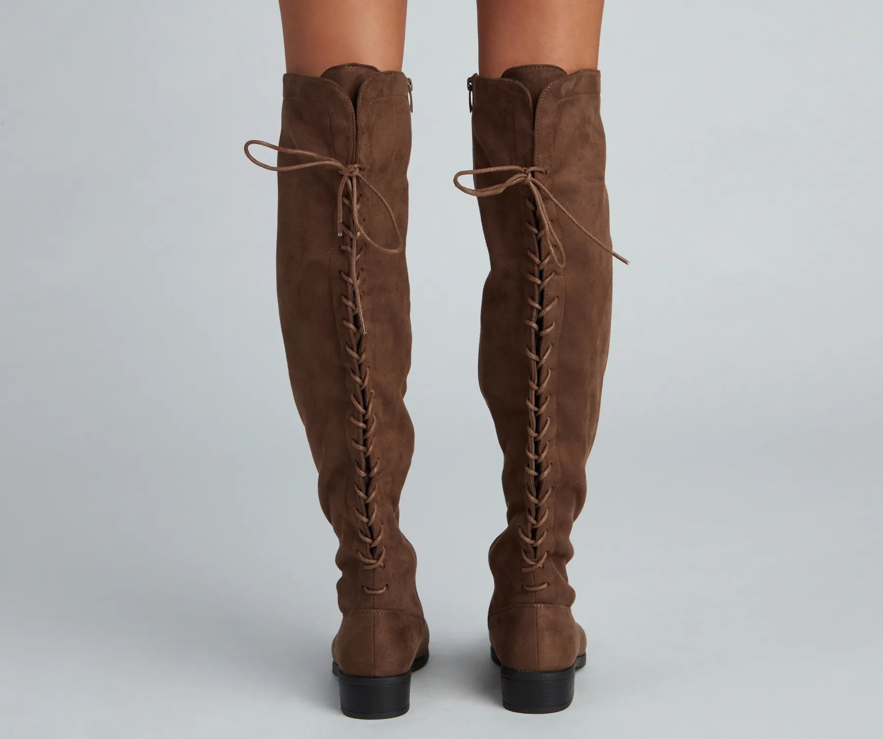 Walk It Out Faux Suede Lace Up Boots - Image 9