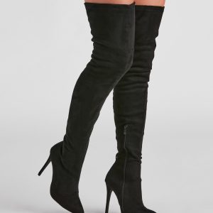 Stacked On Style Lace-Up Boots