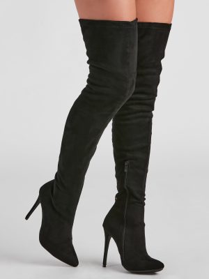 Stacked On Style Lace-Up Boots