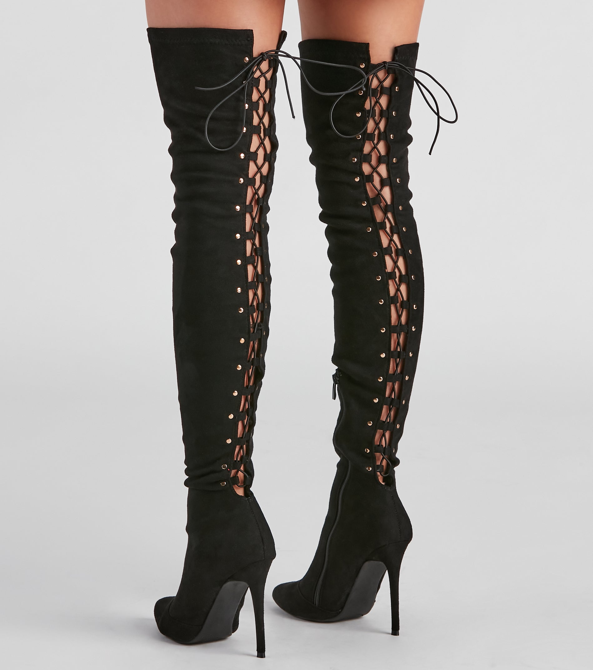 Stacked On Style Lace-Up Boots - Image 4