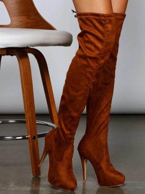 Fall Vibes Over-The-Knee Stiletto Boots