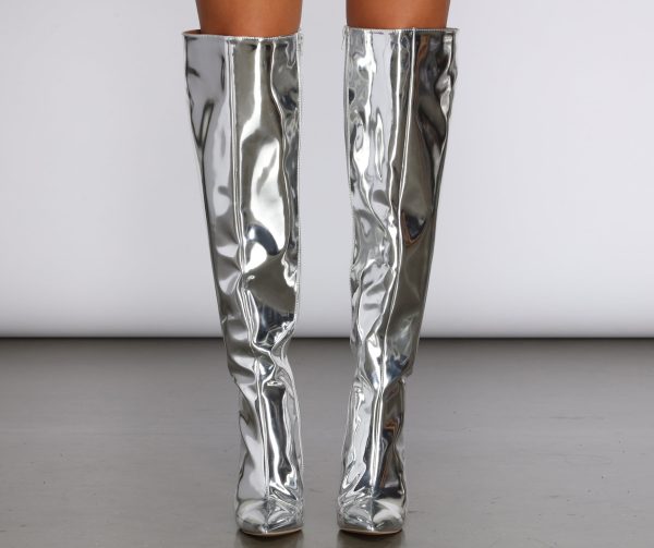 Chrome Cutie Over The Knee Boots - Image 3