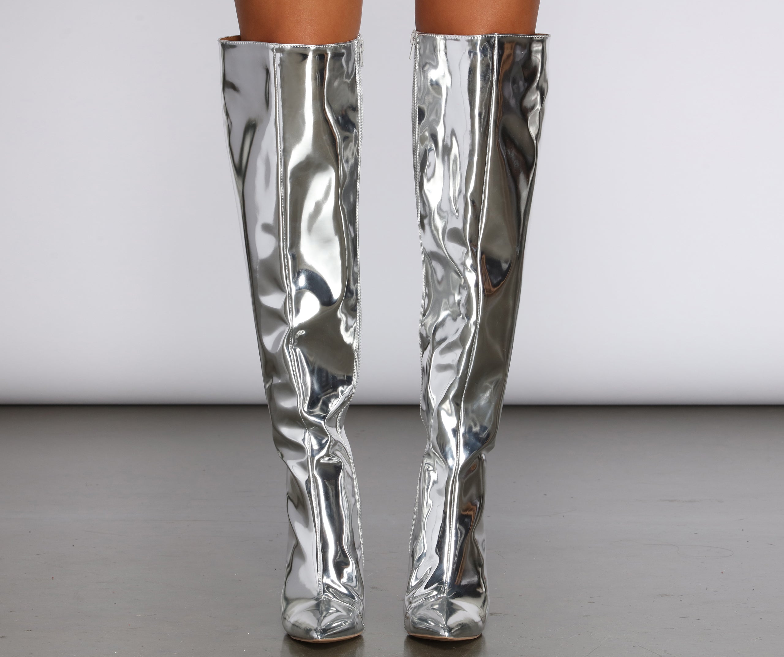 Chrome Cutie Over The Knee Boots - Image 3