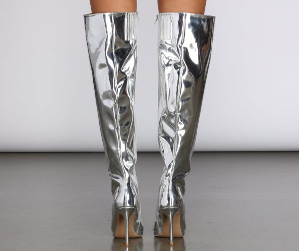 Chrome Cutie Over The Knee Boots - Image 5