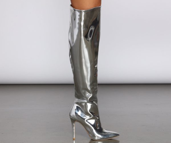 Chrome Cutie Over The Knee Boots - Image 4