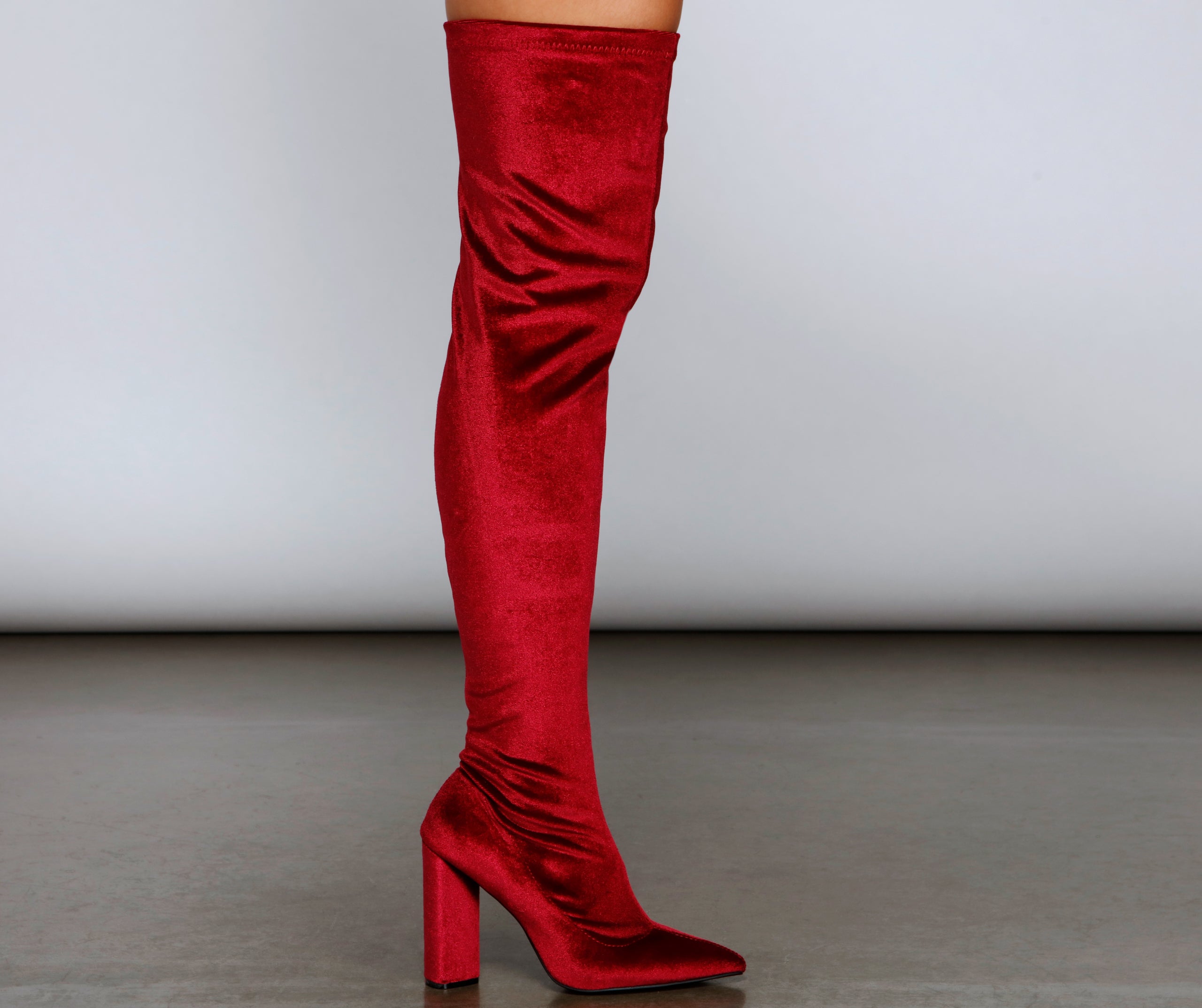 Chic Velvet Over-The-Knee Boots - Image 4