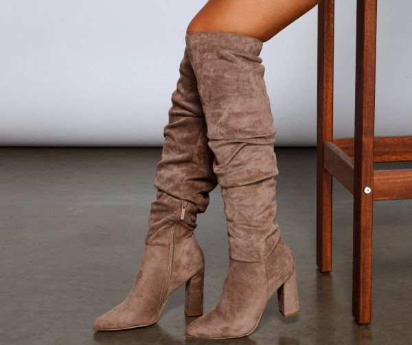 Hitting The Mark Faux Suede Boots - Image 6