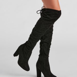Be Dazzled Rhine Over The Knee Boots