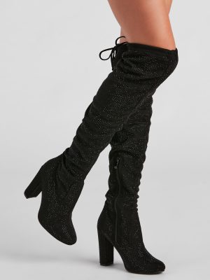 Be Dazzled Rhine Over The Knee Boots