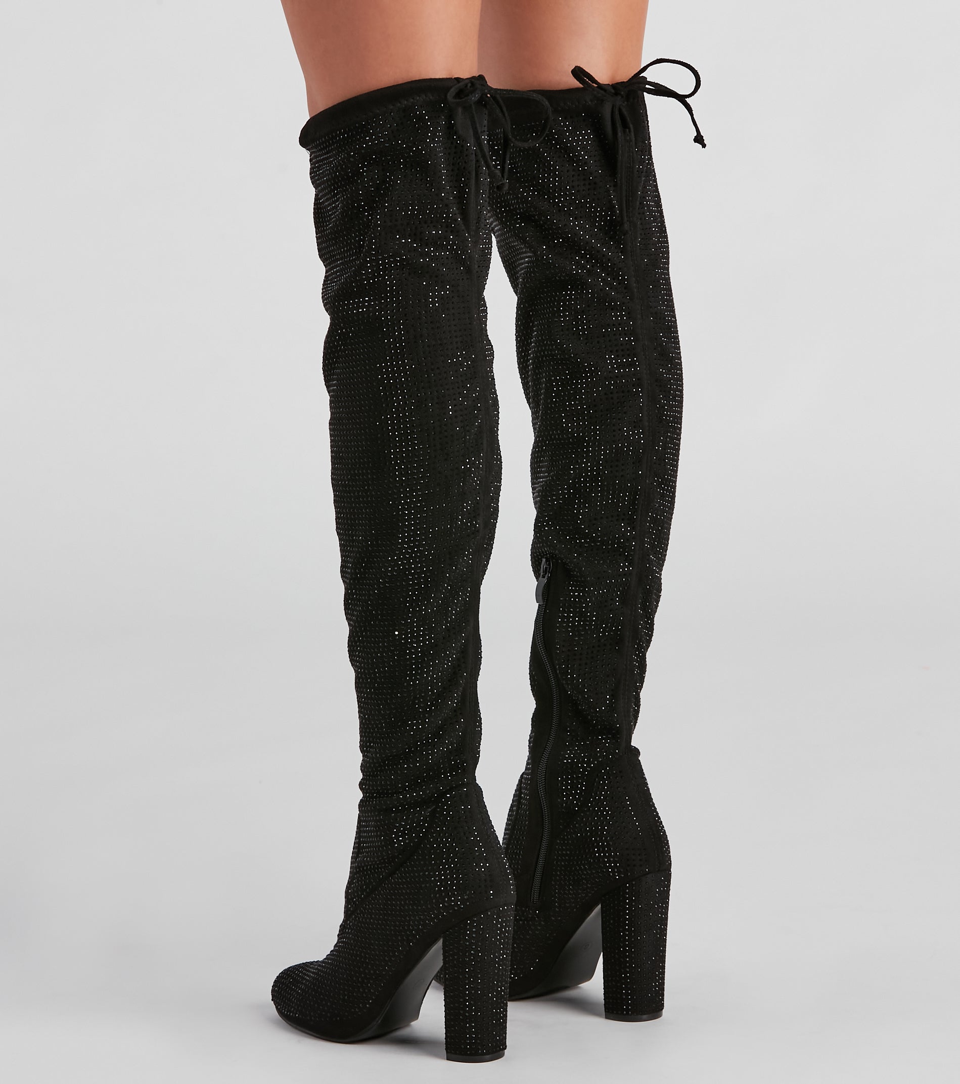 Be Dazzled Rhine Over The Knee Boots - Image 4