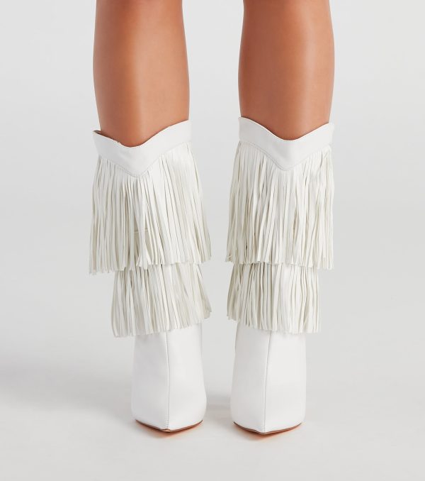 Line Dance Fringe Cowgirl Boots - Image 6