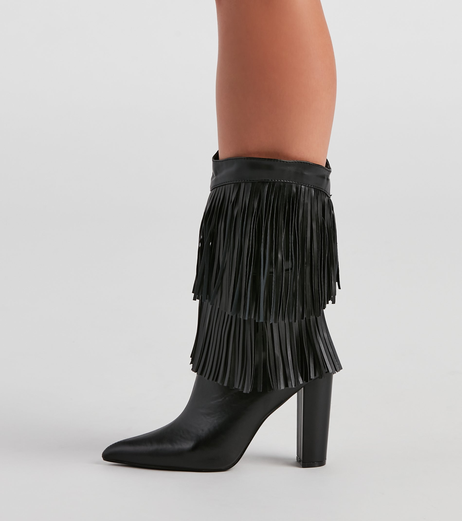 Line Dance Fringe Cowgirl Boots - Image 3