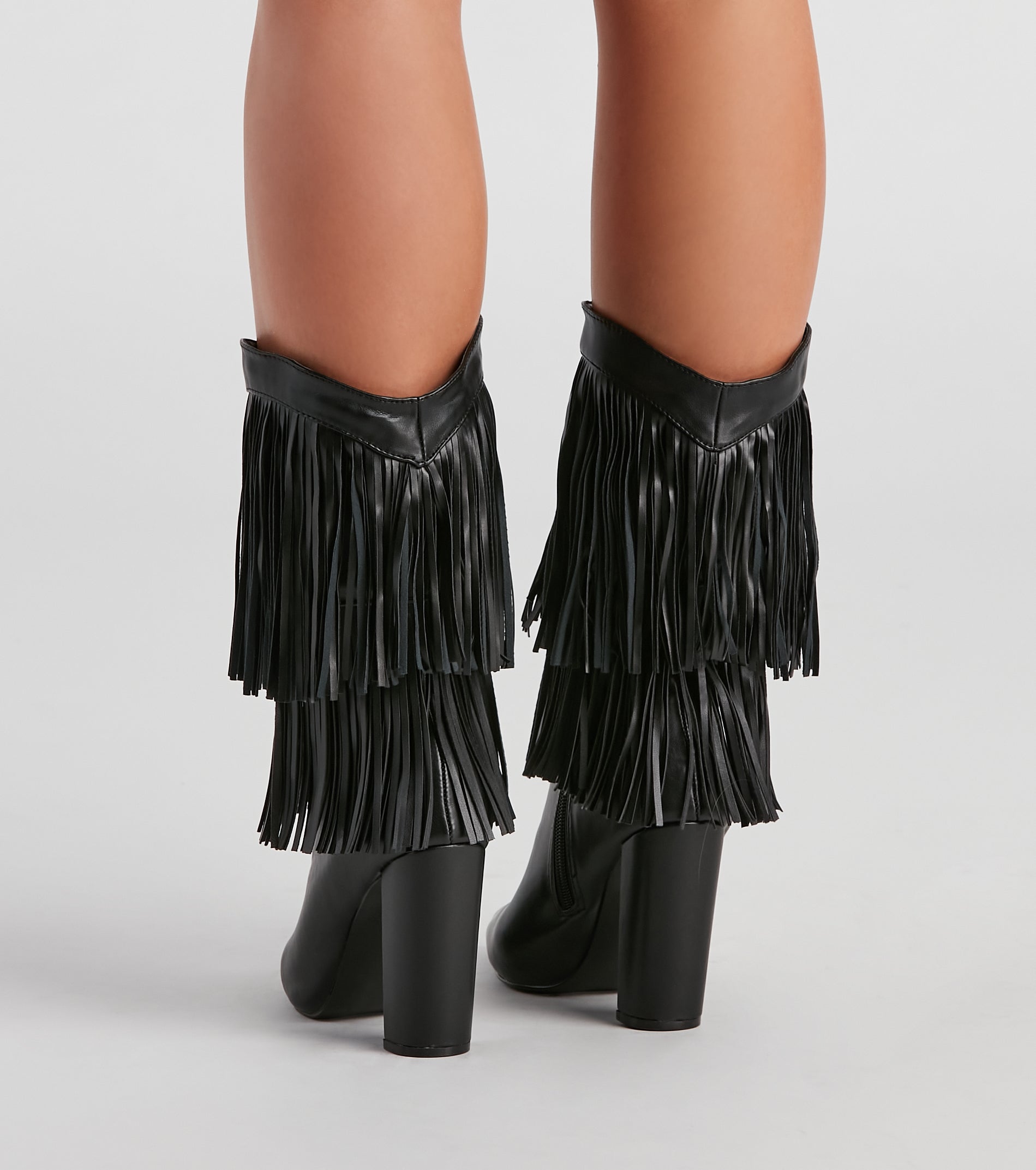 Line Dance Fringe Cowgirl Boots - Image 4