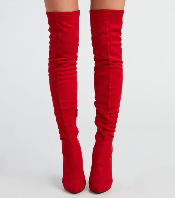 Sultry Lace-Up Thigh-High Boots - Image 3